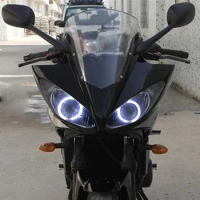 Motorcycle LED Headlight Lamp Custom HID Bi-Xenon Projector Headlight Assembly For YAMAHA FZ6S 2003-2009 faros led para motos