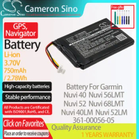 CameronSino Battery for Garmin Nuvi 40 Nuvi 40LM Nuvi 52 Nuvi 52LM Nuvi 56LMT fits Garmin 361-00056-05 GPS,Navigator battery