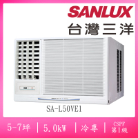 SANLUX 台灣三洋 5-7坪左吹式一級變頻冷專窗型冷氣(SA-L50VE1)