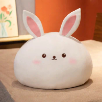 Round Rabbit Plush Toy Fat Bunny Pillow Squishy Animal Doll Down Cotton Plushie Peluche Toy Present