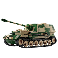 Hot Sales World War 2 WW2 Military Jagdpanzer TIGER/P Tank Destroyer Building Blocks Bricks Army Sol