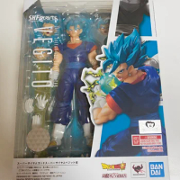 Bandai Shf Original Dragon Ball Z Vegetto Action Figures Blue Hair Super Saiyan God Anime Figurine Collection Model Toys Gift