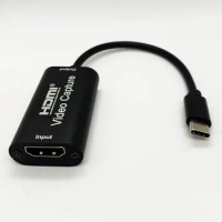 4K 1080P Video Capture Card Type-C USB 2.0 Video Capture Card Adapter HDMI-compatible Video Grabber for Live Streaming Broadcast