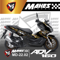 Mahes Decal -  Stiker ADV 160 Full Body Decal Stiker ADV 160 2022 Adventure Aksesoris Motor ADV Lis 