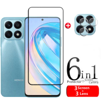 Full Cover Glass For Honor X8A Glass For Honor X8A Tempered Glass Full Glue 9H Screen Protector Huawei Honor X8 A X8A Lens Glass