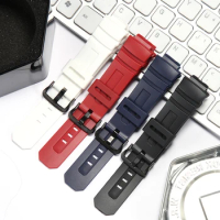 Rubber Strap Suitable For Casio G-SHOCK AW591 590 AWG-M100 G-7700 Men Resin Waterproof 16mm Replacement Watctband Accessories