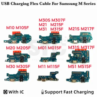 1Pcs USB Charger Charging Dock Connector Port Flex Cable Microphone Board For Samsung M10 M20 M30 M30S M21 M31S M51 M01 M11