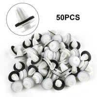 50PCS Door Panel Clip with Seal Ring Fastener Rivet Bumper Clip Retainer for BMW E34 E36 E38 E39 E46 M3 M5 Z3 X5 Car Accessories