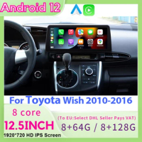 Android 12 8-Core Car Radio Multimedia Player For Toyota WISH 2010-2016 Auto radio Navigation GPS