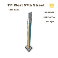 MOC-XM044 111 West 57th Street 1:800 (Steinway Tower) Model With PDF Drawings Building Blocks Bricks