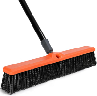 Treelen 18นิ้ว PUSH broom outdoor-Heavy Duty broom for driveways sidewalks patios and Deck ทำความสะอ
