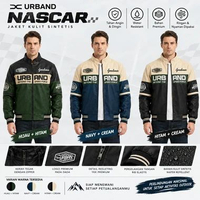 Jaket Kulit Sintetis Pria NASCAR URBAND Jaket Racing Outdoor Water Repellent Stylish 3 Warna | A619 