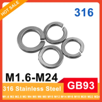 M4-6 M8 M10 M12 M14 M16 M18 M20 M22 M24 M27 M30 M33 M36 M39 GB93 A4 316 Stainless Steel Split Spring Lock Washer Elastic Gasket