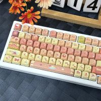 Keycap Sô Cô La Coco, MOA Hồ Sơ, 120 + Phím, Chất Liệu PBT, Phun Nhuộm, MAD 68 Aula Rainy75, Keycap 