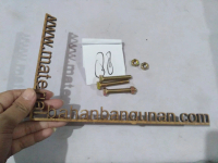 Baut Mur kuningan diameter 6 mm panjang 7 cm kunci 10 m6 x 70 mm