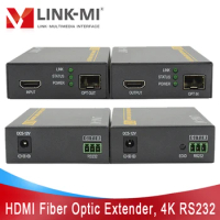 LINK-MI 2KM HDMI Fiber Optic Extender Single-mode Multimode Extender Support 4K2K RS232 2KM 300m/10km with HDMI1.4 EDID Fiber