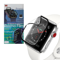 Pmma Apple Watch Series 3/2/1 38mm 3D透亮抗衝擊保護軟膜 螢幕保護貼(2入)