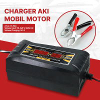 alat pengecas aki  Charger Aki Mobil Motor truck Intelligent Battery Charger 12V 6A pengecas daya ak