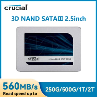 Crucial MX500 SSD 250GB 500GB 1TB 2TB 4TB Disk Hard Drive 560MB/S SATA3 2.5 Inch for Laptop Desktop Notebook Mini PC Computer
