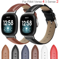 Essidi New Leather Band For Fitbit Versa 4 3 Women Men Watch Bracelet Strap For Fitbit Sense 2 Replacement Loop