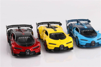 美琪 汽車模型 布加迪1:32合金車模型 聲光回力合金玩具車 可開門熱賣款汽車模型