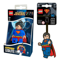 เซ็ท พวงกุญแจไฟฉาย และ ป้ายติดกระเป๋า SUPERMAN ลิขสิทธิ์แท้