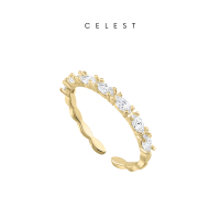 Celest - Tulle Gold Ring Jewelry (Adjustable) | Cincin Emas Asli 18K Bersertifikat | Perhiasan 18 Ka