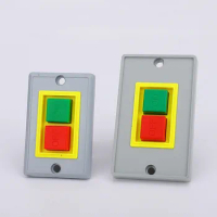 QKS2-5 On/Off Self Locking Push Button Switch Small Big Panel 3 Phase 3P 380V AC 5A
