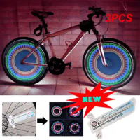 3PCS Bike Tyre Tire Wheel Lights 16 LED Flash Spoke Light Warning Light Colorful Lamp Wheel Light Bike