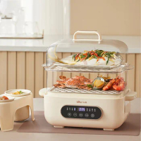 Household 2 Layers Electric Steamer Cooker Multifunctional Breakfast Machine Household Slow Cooker Food Warmer Home Appliances
