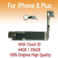 Original Motherboard for iPhone 8 Plus, 64GB, 256GB, 5.5 ", Fingerprint, Touch ID, Unlocked, IOS, Logic Board, Free iCloud
