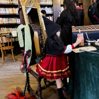 แฮร์รี่พอตเตอร์ cos ชุดเด็กฮาโลวีน เสื้อคลุม ชุดเดรสสาวโลลิต้า ชุดเจ้าหญิงสุดน่ารัก