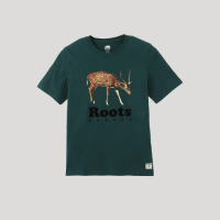 【Roots】Roots 男裝- 尋常生活系列 動物照片短袖 T 恤(深海綠)