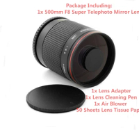 Super Telephoto 500mm f/8 Mirror Lens for Canon EF Rebel 600D 1100D 1000D 550D 200D,80D,77D, 70D, 60D