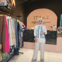 oneset kemeja satin nafisa