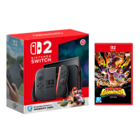 【Nintendo 任天堂】Switch 2 瑪利歐賽車世界 主機組+《咚奇剛 蕉力全開》+《9H鋼化貼》