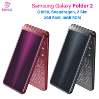 Samsung Galaxy Folder 2 G1650 16GB ROM Snapdragon Quad Core 3.8" 8MP&amp;5MP 2GB RAM Folder2 4G LTE Original Unlocked Cell Phone