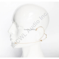Beige Pro MiCWL Headset Head worn Ear hook Microphone For MiRro Sennheiser AKG Shure Wireless Mics System