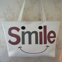 Canvas Bag Women's Shoulder Bag New Korean Style Letter Print Canvas Large Capacity Bag Canvas Bag