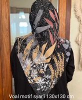 """SARA"" HIJAB JUMBO MOTIF PREMIUM SEGIEMPAT LASERCUT KERUDUNG SYARI MUSLIM CASUAL CANTIK"