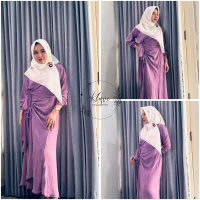 ADEL-139 Kluwi Naura One Set Baju Rok Gamis Muslim Fashion Busana Lebaran