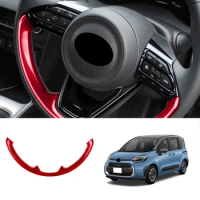 For Toyota Sienta Aqua Yaris Cross 2022 2023 Car Steering Wheel Panel Cover Trim Frame Sticker Accessories