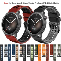 For Amazfit Balance Smart Watch Straps 22mm Silicone Sport Replacement Bands For Amazfit GTR 3 Pro GTR 4 47mm/GTR4/GTR3 Bracelet