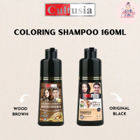 CULTUSIA COLORING SHAMPOO 160ML | ORIGINAL BLACK | WOOD BROWN