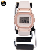CASIO卡西歐G-SHOCK金屬小方塊復古手錶女GM-S5600-1/S5600PG-1/4 3Dhr
