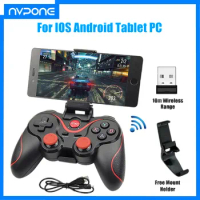 X3 Wireless Bluetooth Game Controller for PC Mobile Phone Android IOS TV BOX Tablet Joystick Gamepad Joypad Holder Kids Gift