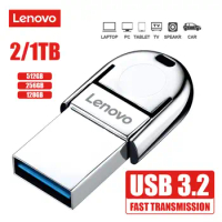 Lenovo Thumb Memory Stick Usb 3.2 Pen Drive 128GB 2TB USB Stick High-speed OTG Type C 2in1 Memory Drive Metal Flash Drives 256GB