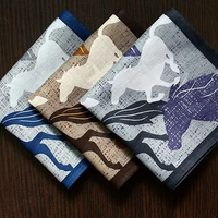Good quality Japan Cotton handkerchiefs,Horses run pocket hankies,53*53cm thin pocket square Mens handkerchief