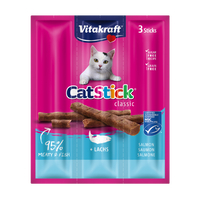Vitakraft 貓快餐 貓肉條 鮭魚3條/片 即期特價⭐寵物周年慶-9月滿1999抽多尼斯寵物自動餵食器⭐
