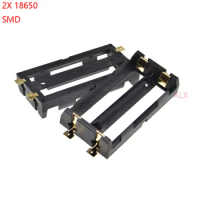 1PCS 2x 18650 battery holder smd smt Batteries case Storage Box With Bronze Pins 2 slot 2*18650 Rechargeable Battery Shell
